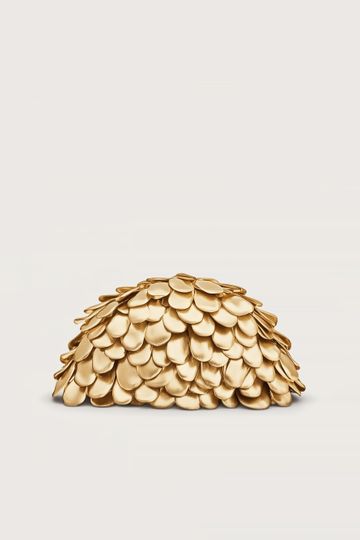 Sophia Petal Embellished Clutch - Gold