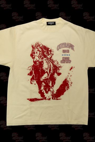 OUTRANK - (cream) never gin’ stop ss tee