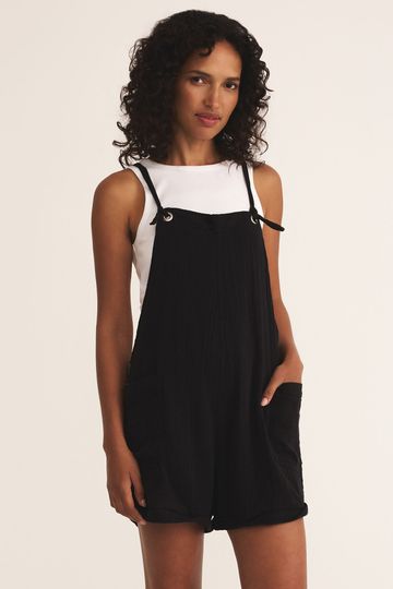 Z Supply Montague Airy Romper-Black