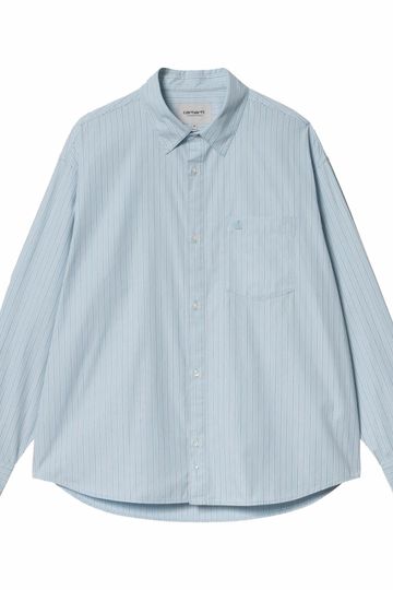 Carhartt WIP Long Sleeve Notus Shirt (Bluebird Bova Stripe)