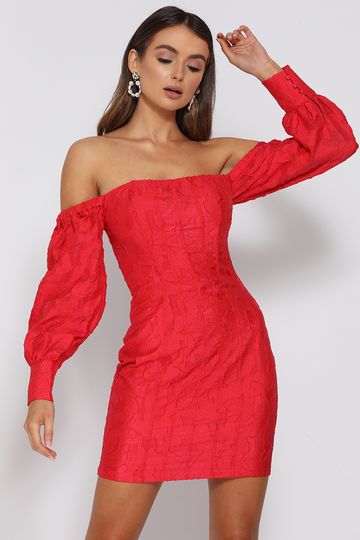 NATALIA MINI DRESS - RED