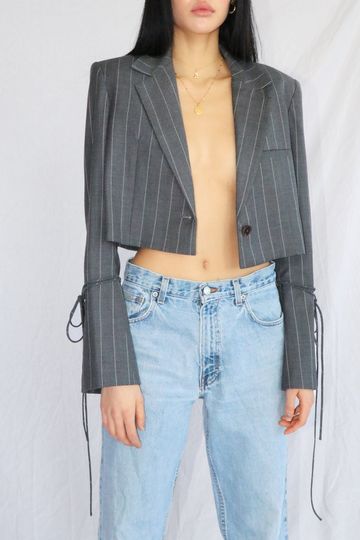 BOX BLAZER WOOL CHARCOAL
