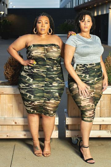 Paparazzi Ruched Midi Skirt - Dark Camo RESTOCKED