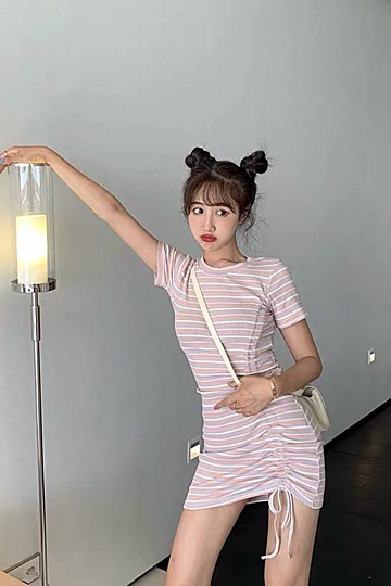 Pastel stripes dress