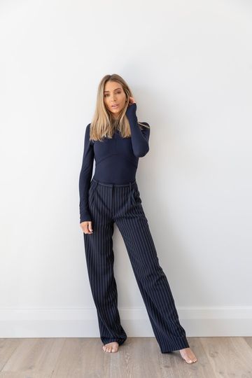 Eden Pinstripe Slouch Pant