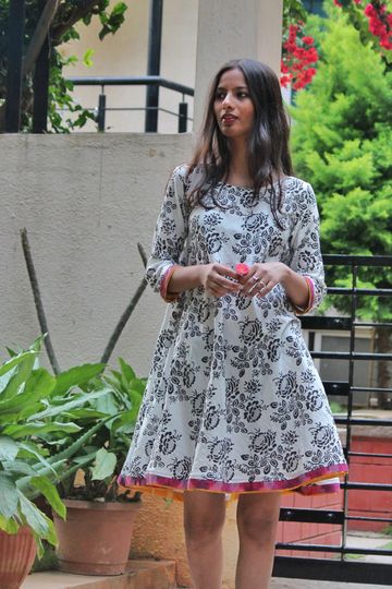Hand Block Printed Swing Dress