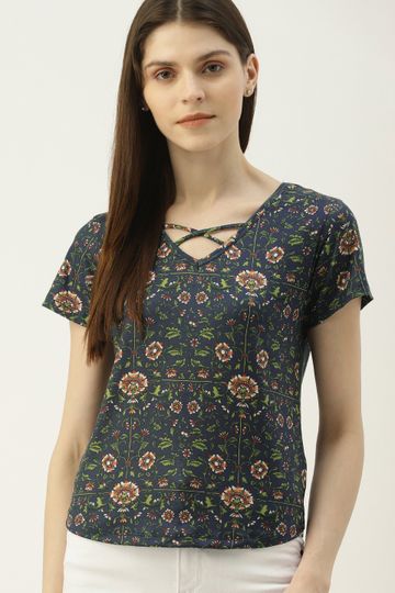 Printed Round Neck Tee